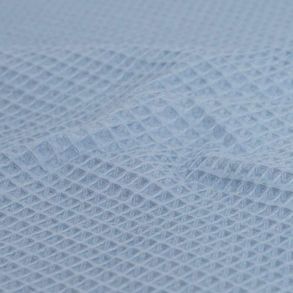 Waffelpique Pikee Baumwolle hellblau